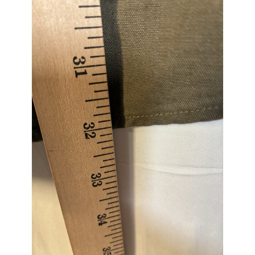 NEW Mens Linen Blend Shirt 2XL Olive Old Money Coastal Grandpa Quiet Luxury - Picture 6 of 6